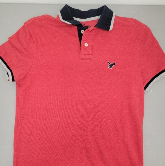 American Eagle Outfitters Red Polo Shirt Classic Design - Picture 1 of 3